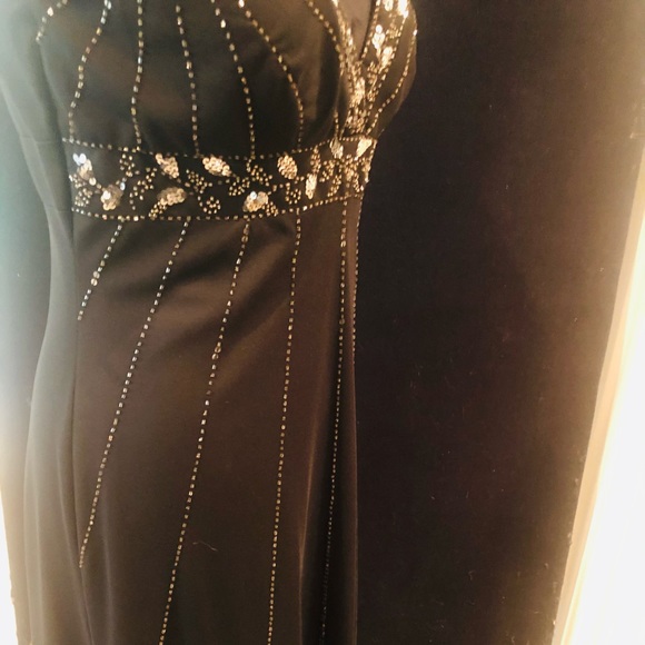 NWT BLACK BLING PARTY DRESS CRYSTALS BEDAZZLED - Picture 5 of 13
